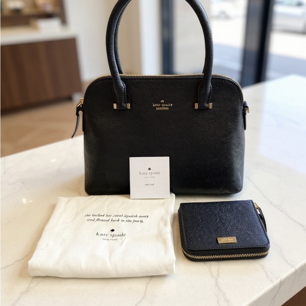 Kate Spade Black Satchel and Wallet Set